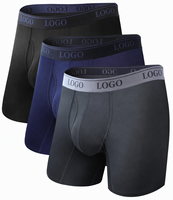 Boxer long pour homme personnalisé en usine, avec ouverture frontale, pochette ergonomique, anti-frottement des cuisses