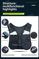 Pochette de téléphone étanche en néoprène Joyous et porte-bouteille réfléchissant, gilet d'hydratation pour la course nocturne en extérieur (hommes et femmes)