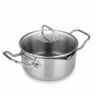 Casserole en acier inoxydable 304 avec couvercle en verre, cuiseur à pâtes, trous de drainage fins et grossiers, casserole multifonction, fourniture d'usine