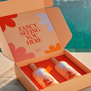 Échantillon gratuit, boîtes d'expédition en papier kraft recyclé biodégradable, petites, personnalisées, mignonnes, imperméables, fermeture magnétique, doublure en éponge - Product Image 5