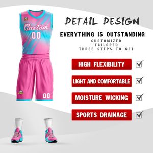 Uniforme de Baloncesto Personalizado con Sublimación, Poliéster Transpirable, Unisex para Adultos, Nombre del Equipo, Número Personalizado - Product Image 2