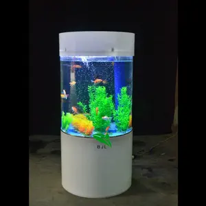 Großhandel aquarium-Hause dekoration LED acryl runde spalte aquarium aquarium