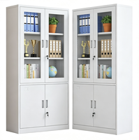 Armoire de classement moderne en acier inoxydable pour bureau à domicile et atelier, unité de rangement métallique verrouillable H1800W900D400mm
