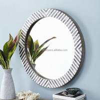 Antique élégant européen 1 Pc MDF planche meubles qualité os incrustation miroir extensible pour la maison Bar salon décor inde