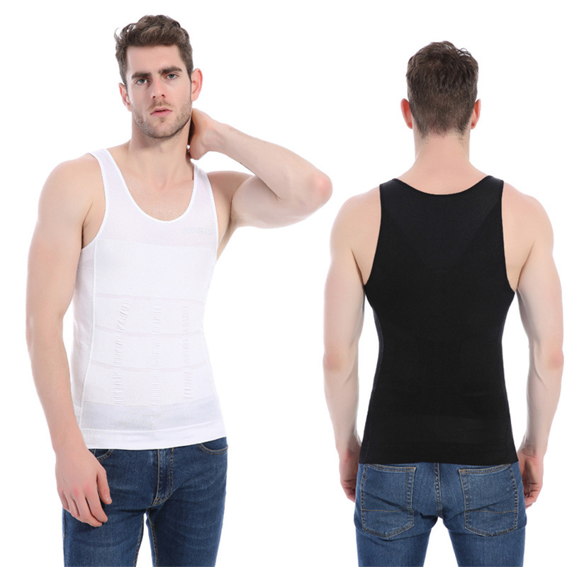 Men's Body Shaper Slimming Vest Men's Quick Dry Breathable Seamless Slimming Gym Sports Men Vest