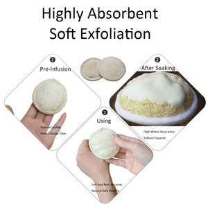 Lingette nettoyante visage en loofah naturel, lingette de bain créative en loofah, démaquillant, serviette nettoyante visage, éponge nettoyante visage - Product Image 5