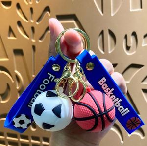 Creative Cartoon Ball Series 3D Rubber Basketball Keychain Pendant Multifunction Backpack Hanger Car Gift Toy - Product Image 2