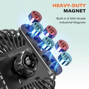 Ventilador Portátil Recargable <span class=keywords><strong>A2C</strong></span> con Base Magnética, 3 Velocidades, 4000 RPM, Flujo de Aire Potente, Compatible con Carritos de Golf y Cruceros - Product Image 3