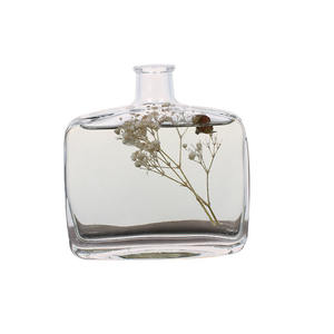 Bouteille de diffuseur en verre carré transparent de luxe avec bouchon vide de parfum de maison de longue durée-scellé - Product Image 5