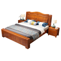 Natürliches Kiefernholz Doppelbett 2026 Neues Design mit Aufbewahrungsschubladen Queen-Size Umweltfreundliches Schlafzimmermöbel Großhandel