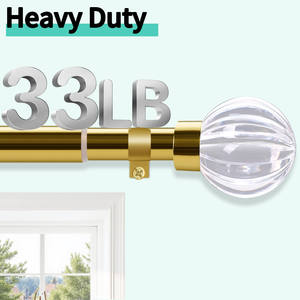 Tringle à <span class=keywords><strong>rideau</strong></span> de <span class=keywords><strong>douche</strong></span> portable de luxe style Art Déco en fer léger, longue <span class=keywords><strong>barre</strong></span> de <span class=keywords><strong>rideau</strong></span> pour fenêtre extérieure, accessoires de tringles et rails - Product Image 6
