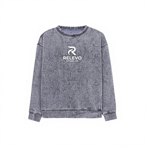 เสื้อสเวตเชิ้ตผู้ชายทรงโอเวอร์ไซส์ ผ้าวาฟเฟิล ระบายอากาศได้ดี ผ้าฝ้ายหนานุ่ม คอกลม สวมหัว สไตล์ฮิปฮอป ลำลอง แฟชั่นฤดูหนาว - Product Image 1