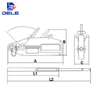 Treuil forestier manuel à levier DELE 1,6 tonne avec câble métallique pour traction et tensionnement, modèle 84251900, pour bateaux, fabriqué à Hangzhou