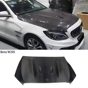 สำหรับ C-Class W205 4 ประตู คาร์บอนไฟเบอร์ ฝาครอบหน้ารถ ปี 2015-2021 - Product Image 1