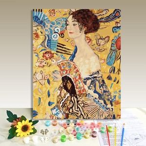 Paint by Numbers Canvas Art Kit Woman Portrait Modern Style DIY Oil Painting Handmade Rectangle Digital Printing 40x50cm - Product Image 1