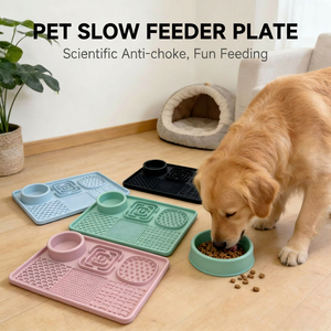 Indoor Food Grade Silicone <b>Cat</b> Lick Mat Dog Slow <b>Feeder</b> Plate Anti Choking Leak Proof Durable Easy Clean Pet Feeding Bowl Small - Product Image 3