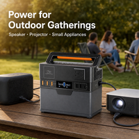 Station d'alimentation portable 300W tout-en-un, générateur solaire, chargeur de voiture AC, contrôle par application pour drone, projecteur, camping