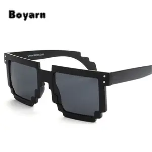 <span class=keywords><strong>Occhiali</strong></span> <span class=keywords><strong>da</strong></span> <span class=keywords><strong>Sole</strong></span> Vintage Pixel 8 Bit Neri a Mosaico per Uomo e <span class=keywords><strong>Donna</strong></span>, <span class=keywords><strong>Occhiali</strong></span> <span class=keywords><strong>da</strong></span> <span class=keywords><strong>Sole</strong></span> Retrò di Marca Designer - Product Image 1