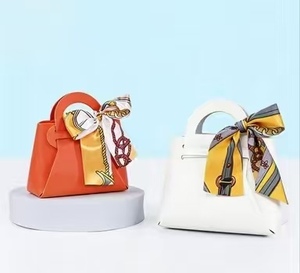 กล่องใส่เครื่องประดับหนัง PU คุณภาพสูง |   ถุงของขวัญแบบพกพาผูกด้วยผ้าพันคอสำหรับของชำร่วยงานแต่งงานและเก็บเครื่องประดับ - Product Image 5