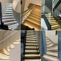 Profilé en aluminium LED, barre antidérapante pour escalier, rétroéclairage, garde-corps d'angle d'escalier, bande lumineuse rigide, intérieur, extérieur, jardin, cinéma, éclairage de marche