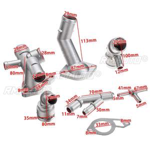 Kit de mise à niveau de 6 embouts de raccordement en aluminium pour liquide de refroidissement de voiture, compatible VW Golf MK4, Jetta GTI 1.8T 2000-2005, Audi TT 2000-2002, référence 06A121133J - Product Image 6