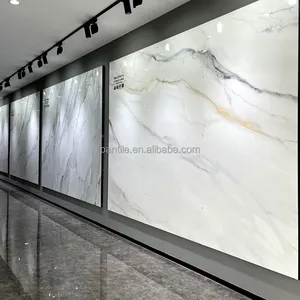 Fashion Trending Rock Slab Stone sintered Floor Porcelain White Marble Ceramic Slabs Bathroom Ceramic Tiles