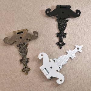 Platinum Link Retro Furniture Hinges Zinc Alloy 105 Degree Opening 4 Holes Per Leaf <b>Antique</b> Bronze Finish For Wooden Boxes - Product Image 4