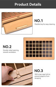 Meccanismo di bloccaggio in plastica resistente ai raggi UV pieghevole per 2025, Design ventilato per colombe <span class=keywords><strong>piccioni</strong></span> - Product Image 4