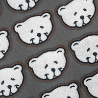 Lettre brodée fer Logo broderie Patch Textile LabelBaseball à capuche accrocher personnalisé Chenille Patch étiquettes de vêtements avec Logo