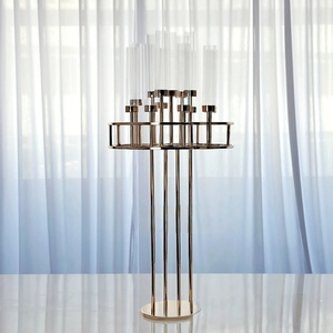 <span class=keywords><strong>Centre</strong></span> <span class=keywords><strong>de</strong></span> <span class=keywords><strong>table</strong></span> 13 bras en métal doré, moderne, <span class=keywords><strong>de</strong></span> haute qualité, <span class=keywords><strong>de</strong></span> luxe, élégant, pour douche nuptiale et décoration <span class=keywords><strong>de</strong></span> <span class=keywords><strong>mariage</strong></span>, durable, livraison rapide, <span class=keywords><strong>bougie</strong></span> - Product Image 2