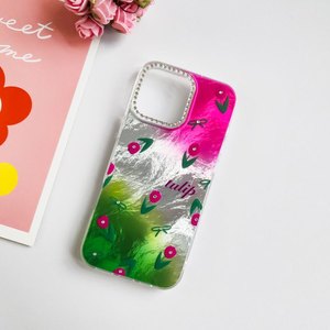 Nuovo in polvere piccola custodia per telefono <span class=keywords><strong>con</strong></span> increspatura floreale ad acqua per <span class=keywords><strong>iPhone</strong></span> 16 15 14 13 12 Pro Max <span class=keywords><strong>con</strong></span> copertura a farfalla a schermo intero - Product Image 6