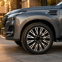Jantes en alliage forgé noir neuves pour le marché secondaire 20x8.0 6x139.7 à rayons multiples pour Patrol SUV
