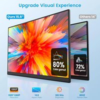 Écran portable double 15,6 pouces pour ordinateur portable, extension 1080P FHD IPS LCD, Plug and Play, pour ordinateur portable et Macbook