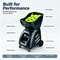 Máquina Lanzapelotas de Tenis Automática con Cámara de Visión Artificial, Programable, con Batería, para Entrenamiento en Clubes de Tenis
