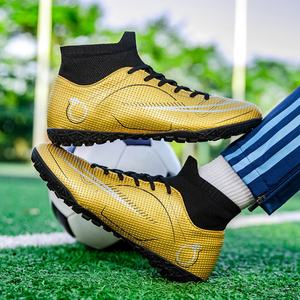 Chaussures <span class=keywords><strong>de</strong></span> <span class=keywords><strong>football</strong></span> à tige haute pour compétition professionnelle, en cuir synthétique, durables pour l'entraînement - Product Image 2