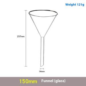 กรวยแก้วสามเหลี่ยมทนอุณหภูมิสูง60/75/90/100มม. กรวยคอยาวกรวยสำหรับห้องปฏิบัติการเคมี - Product Image 4