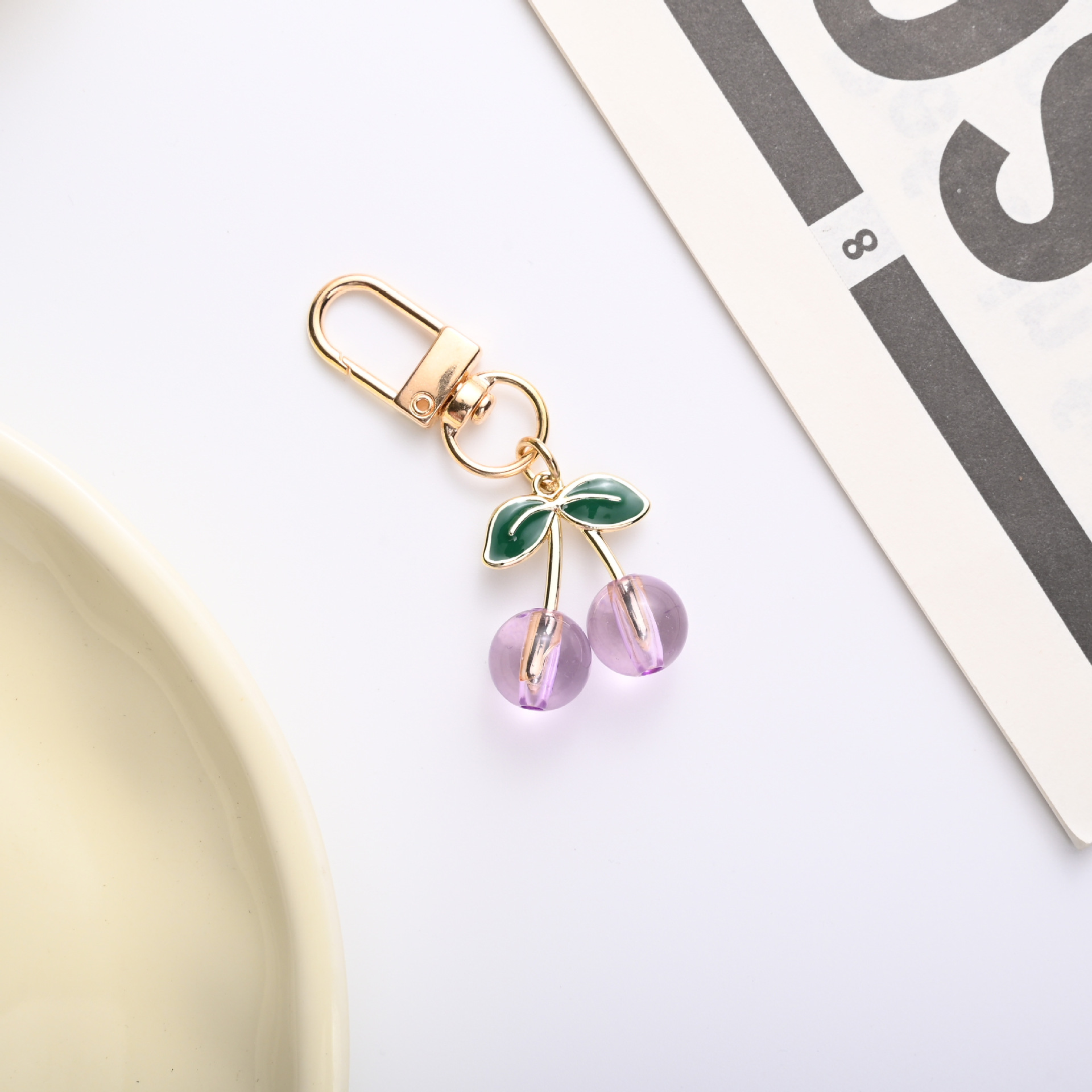 Door Buckle Transparent Purple Cherry