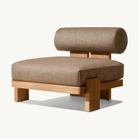 Ensemble de canapés en teck massif de luxe moderne, mobilier d'extérieur de haute qualité pour villa, jardin, ensemble de canapés d'extérieur