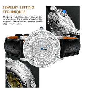 Reloj Mecánico Automático de Lujo con Zirconia 5A, Joyería de Regalo, Reloj de Pulsera Pequeño y Precioso SL1119, Venta al Por Mayor - Product Image 2