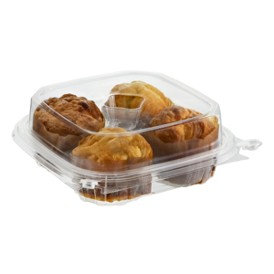 Caja de magdalenas profesional, contenedor de alimentos de plástico, embalaje con bisagras a prueba de manipulaciones, característica reciclable - Product Image 5