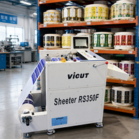 Máquina Procesadora de Etiquetas Adhesivas de Alta Eficiencia Vicut, 150 Hojas/min, Control por Sensor RS350F, Convierte Rollos en Hojas