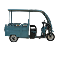 Triciclo eléctrico de pasajeros de cuerpo abierto de camión compacto Piaggio Ape con techo 700W Cargo E-trike