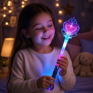 Glowing <b>Princess</b> <b>Wand</b> for Girls Birthday Party Christmas Concert Light up Scepter Toy Photo Prop Kids Cosplay Accessory - Product Image 2