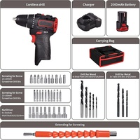 Jeu de perceuses électriques pour mini tournevis électrique sans fil 12V Jeu de tournevis électriques haute puissance Perceuse électrique