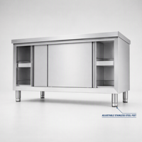 Plan de travail en acier inoxydable 304 de qualité alimentaire, robuste, capacité de charge de 300 kg, pour cuisine commerciale, industrie alimentaire