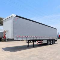 Remorque à rideaux latéraux en acier de 3 essieux de 40 pieds, semi-remorque de 60 tonnes pour le transport de marchandises en vrac, pour entrepôt et distribution, fournisseur chinois