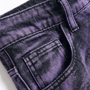 HYT Supplier Custom Brand Men'S High Quality New Purple Denim Straight Leg Pants Male <strong>Jeans</strong> Trouser Regular Fit <strong>Jeans</strong> for Men - Product Image 3