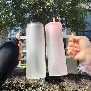 แก้วน้ำทรงกระบอกขนาด 20 ออนซ์ พร้อมฝา PP สำหรับงานพิมพ์ UV DTF แก้วกาแฟสีใสแบบขุ่น - Product Image 2