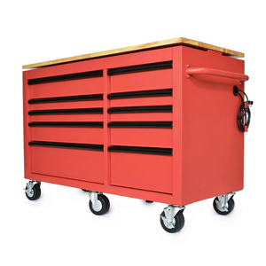 Wholesale 142cm 10 <b>Drawer</b> Rolling Tool Cabinet Electric Height Adjustable Wooden Top Garage <b>Workshop</b> - Product Image 1