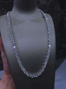 Fashion Gold Plated Sterling Silver Cuban Chain with Moissanite Stones for Hip Hop Styling and Luxury Iced Out Jewellery - Product Image 3